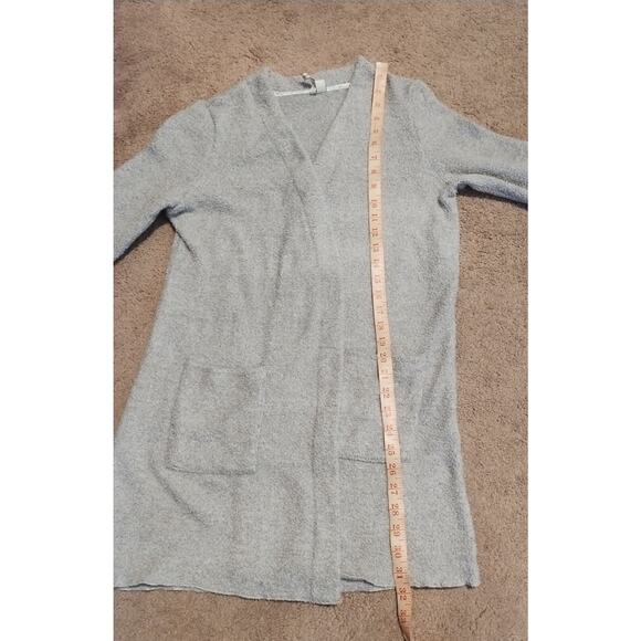 Women's Live Well Open Front Lounge Jacket & Pant Set Gray Terry Size M - Picture 8 of 10